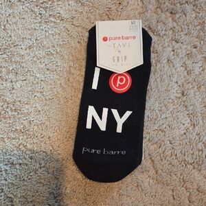 Pure Barre Black I Love NY Grip Socks